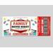 Editable Family Movie Night Ticket and Flyer Bundle Template
